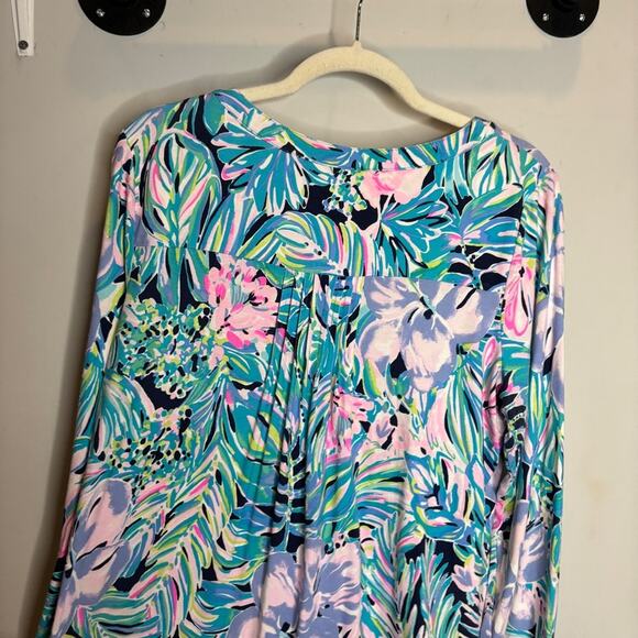 Lilly Pulitzer Aubrey Printed Mini Dress in Multi Bermudaful Tropical - Picture 9 of 9